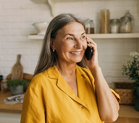 Woman talking on the phone