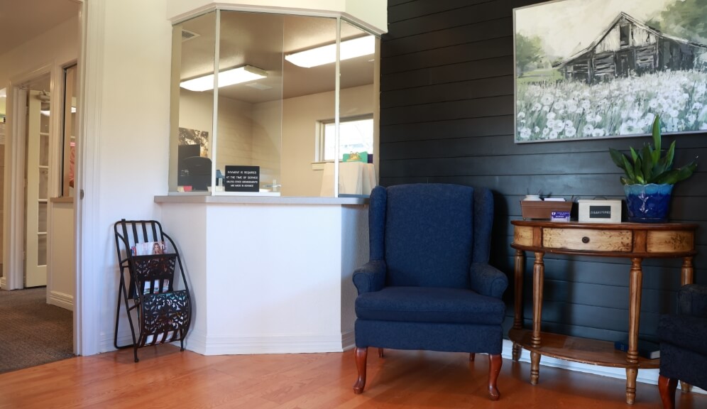 Dental office reception desk