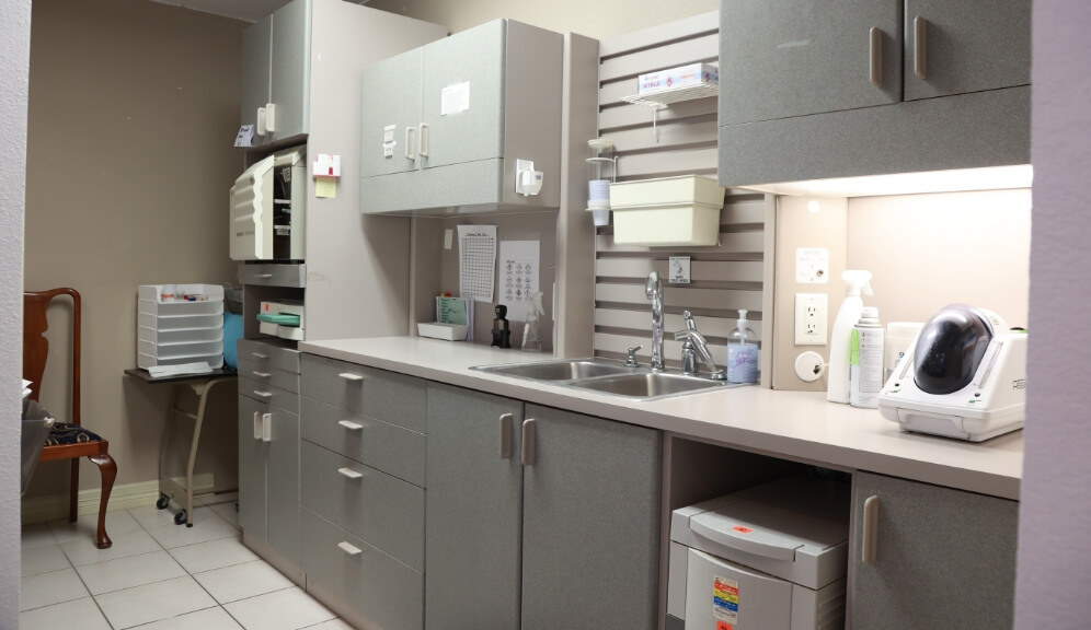 Dental lab and storage area