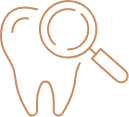 Animated tooth and magnifying glass