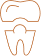 Animated tooth with dental crown