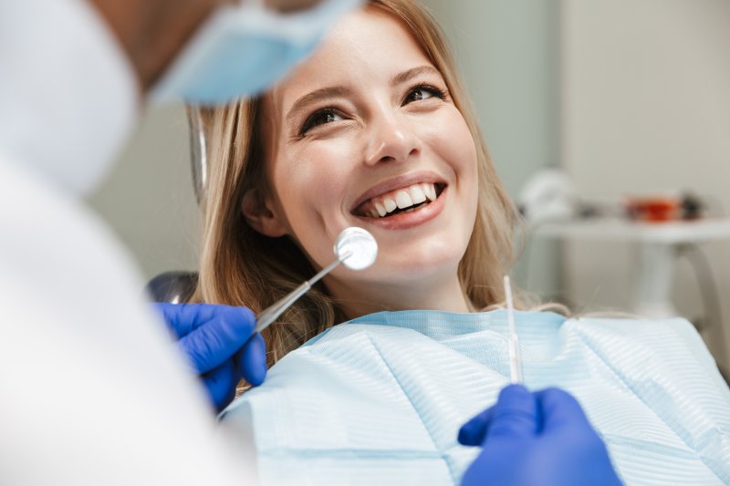 Dental patient smiles